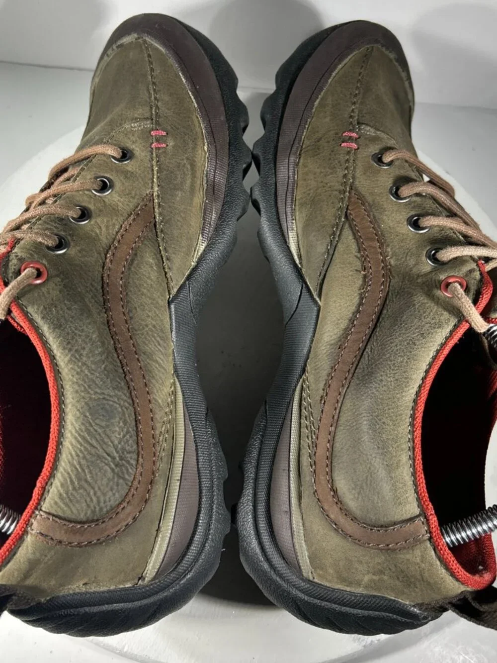 Merrell Loess Trail Hiking Shoes Mens Size 9 Dusty Olive Leather Sneaker Camping